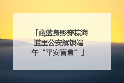 藏蓝身影穿粽海 道里公安解锁端午“平安盲盒”