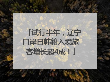 试行半年，辽宁口岸日韩籍入境旅客增长超4成！