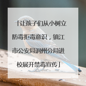 让孩子们从小树立防毒拒毒意识，镇江市公安局润州分局进校展开禁毒宣传