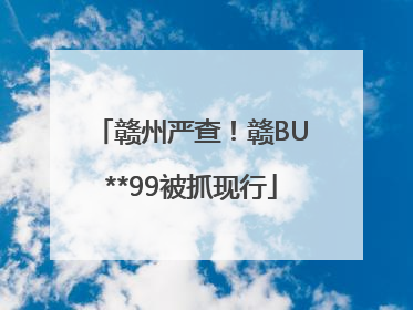 赣州严查！赣BU**99被抓现行