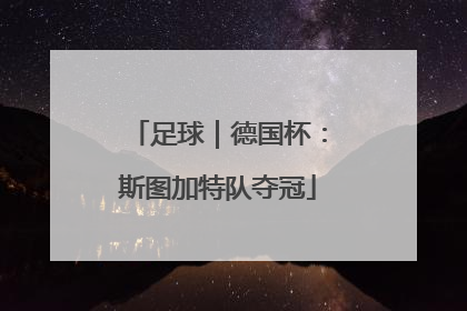 足球｜德国杯：斯图加特队夺冠