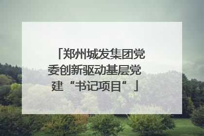郑州城发集团党委创新驱动基层党建“书记项目”