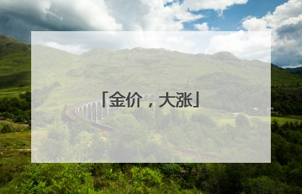 金价，大涨