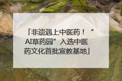 非遗遇上中医药！“AI草药园”入选中医药文化首批宣教基地