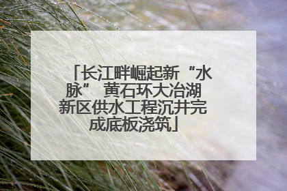 长江畔崛起新“水脉” 黄石环大冶湖新区供水工程沉井完成底板浇筑