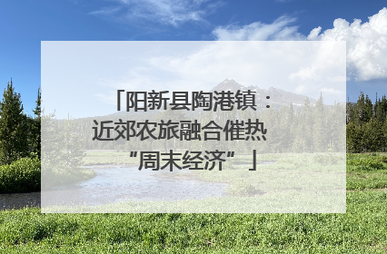 阳新县陶港镇：近郊农旅融合催热“周末经济”