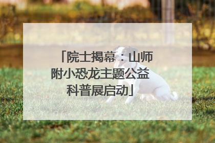 院士揭幕：山师附小恐龙主题公益科普展启动