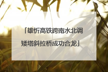 雄忻高铁跨南水北调矮塔斜拉桥成功合龙