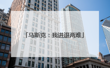 马斯克：我进退两难