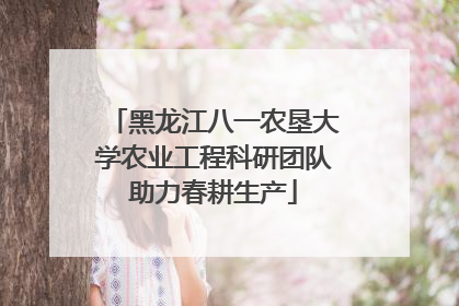 黑龙江八一农垦大学农业工程科研团队助力春耕生产