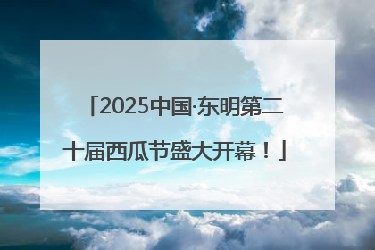 2025中国·东明第二十届西瓜节盛大开幕！