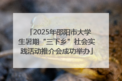 2025年邵阳市大学生暑期“三下乡”社会实践活动推介会成功举办