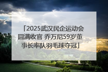 2025武汉民企运动会圆满收官 乔万尼59岁董事长率队羽毛球夺冠