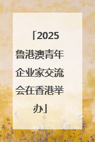 2025鲁港澳青年企业家交流会在香港举办
