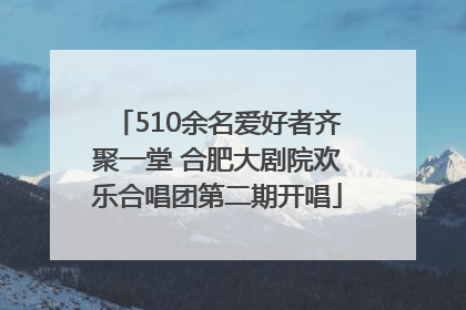 510余名爱好者齐聚一堂 合肥大剧院欢乐合唱团第二期开唱